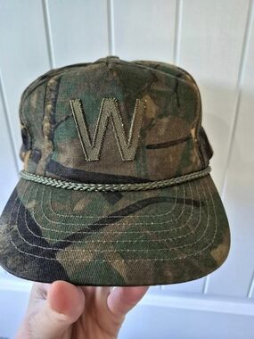 Willbo Camo Dub Rope Snapback Hat Green & Brown